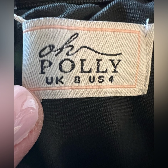 NWT Oh Polly black corset mesh strapless mini dress sz 4 wedding bodycon - Picture 4 of 13